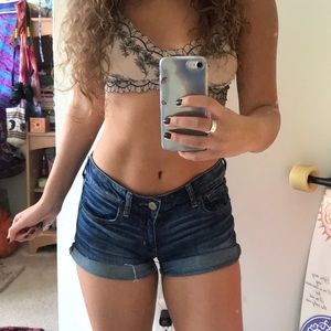 dark wash denim shorts!